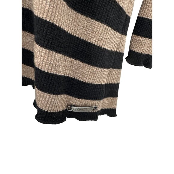 Calvin Klein Striped Hooded Button Closure Long Sleeves Cardigan Size 2X - Picture 2 of 10
